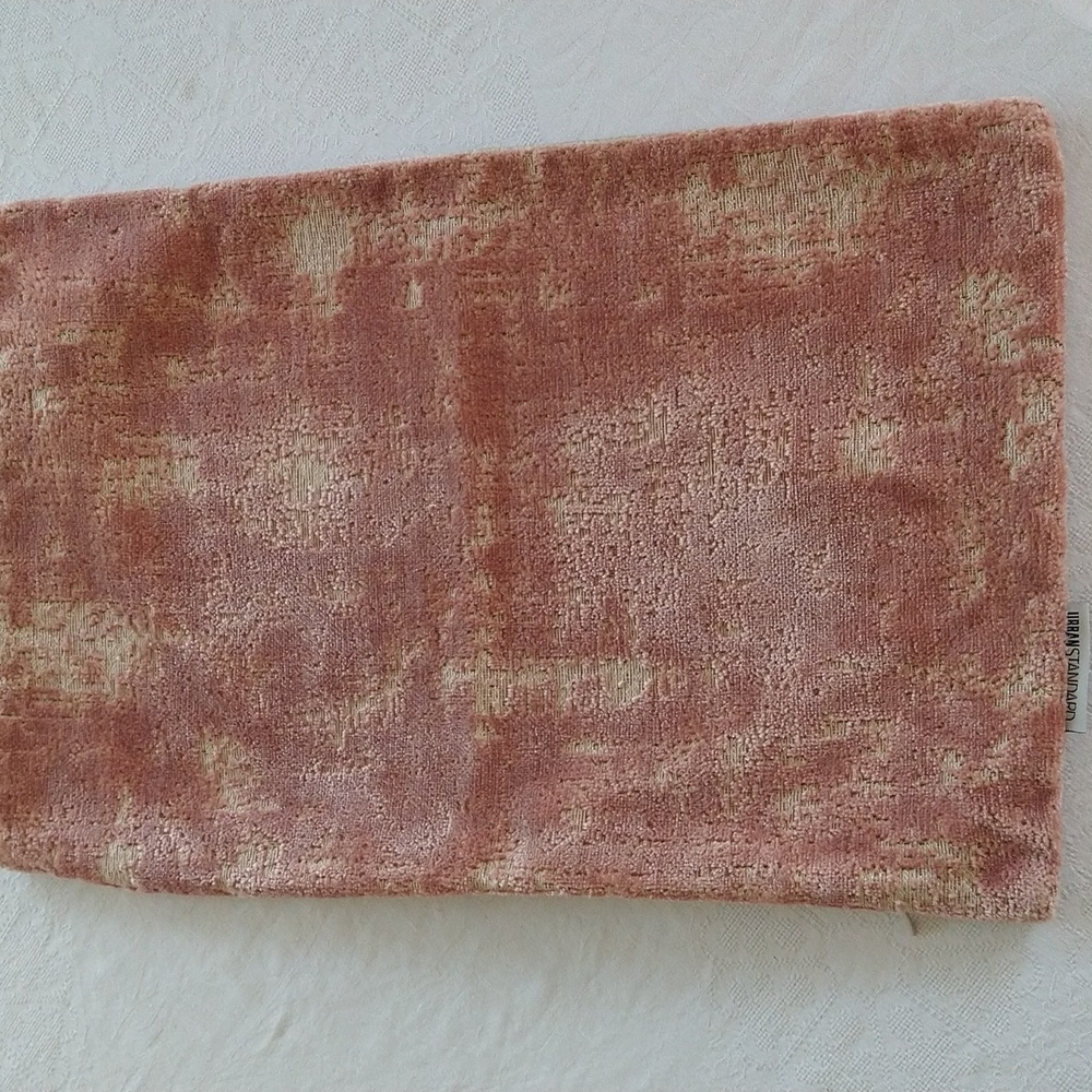 Pair blush pink velvet pillow covers zipper shabby chic cottagecore romantic
